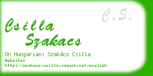 csilla szakacs business card