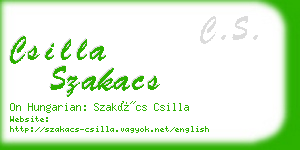 csilla szakacs business card